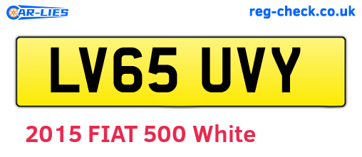 LV65UVY are the vehicle registration plates.