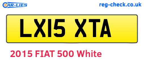 LX15XTA are the vehicle registration plates.