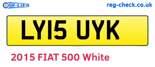 LY15UYK are the vehicle registration plates.