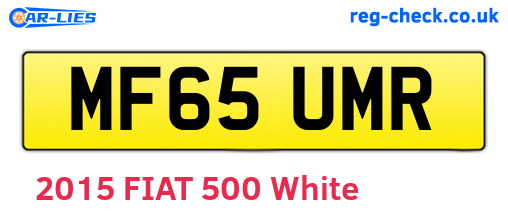 MF65UMR are the vehicle registration plates.