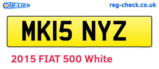 MK15NYZ are the vehicle registration plates.
