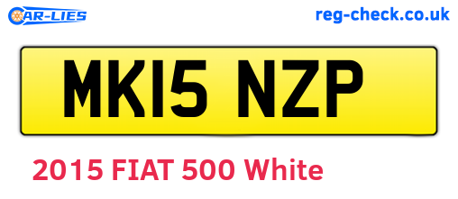 MK15NZP are the vehicle registration plates.