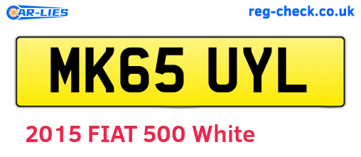 MK65UYL are the vehicle registration plates.