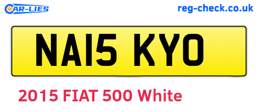 NA15KYO are the vehicle registration plates.
