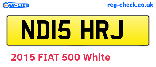 ND15HRJ are the vehicle registration plates.