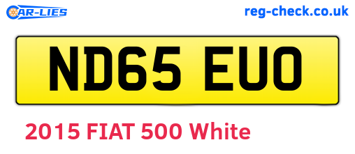 ND65EUO are the vehicle registration plates.