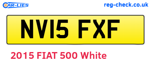 NV15FXF are the vehicle registration plates.