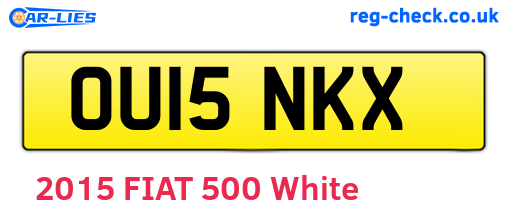 OU15NKX are the vehicle registration plates.