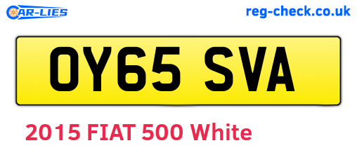 OY65SVA are the vehicle registration plates.