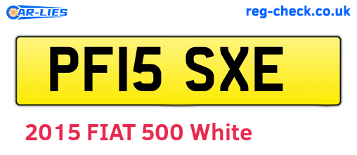 PF15SXE are the vehicle registration plates.