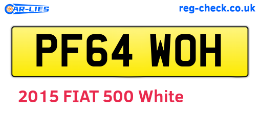 PF64WOH are the vehicle registration plates.