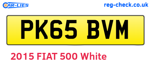 PK65BVM are the vehicle registration plates.