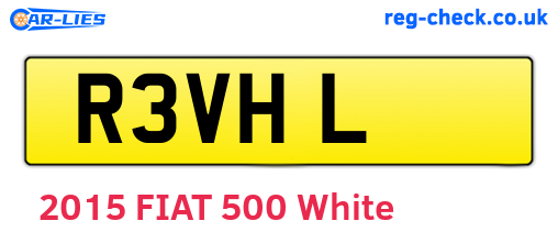 R3VHL are the vehicle registration plates.
