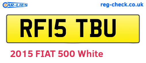 RF15TBU are the vehicle registration plates.