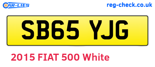 SB65YJG are the vehicle registration plates.