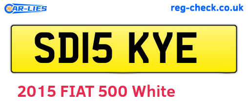 SD15KYE are the vehicle registration plates.