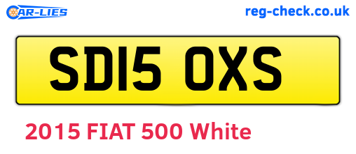SD15OXS are the vehicle registration plates.