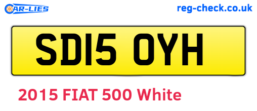 SD15OYH are the vehicle registration plates.
