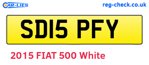 SD15PFY are the vehicle registration plates.