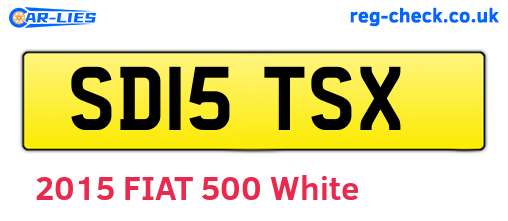 SD15TSX are the vehicle registration plates.