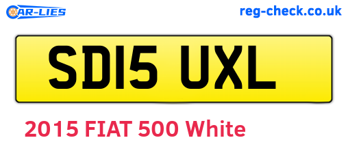 SD15UXL are the vehicle registration plates.