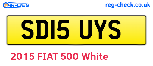 SD15UYS are the vehicle registration plates.