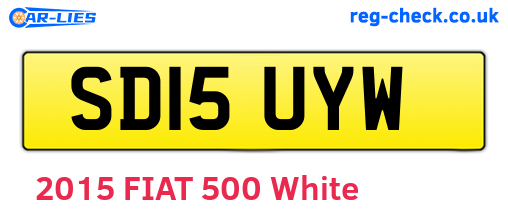 SD15UYW are the vehicle registration plates.