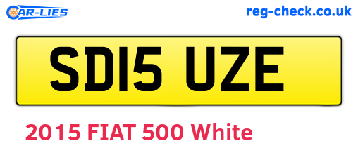 SD15UZE are the vehicle registration plates.