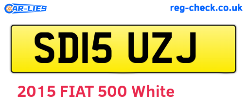 SD15UZJ are the vehicle registration plates.