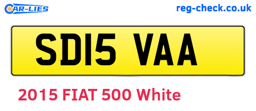 SD15VAA are the vehicle registration plates.