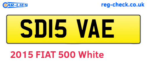SD15VAE are the vehicle registration plates.
