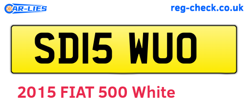 SD15WUO are the vehicle registration plates.