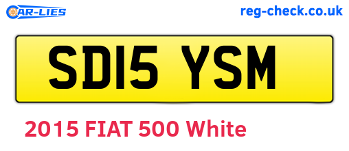 SD15YSM are the vehicle registration plates.