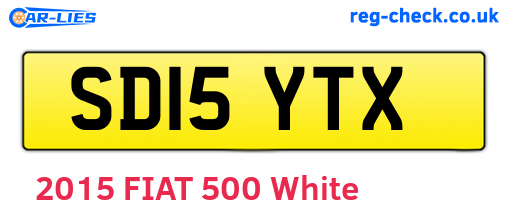 SD15YTX are the vehicle registration plates.