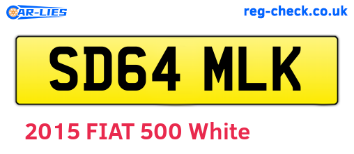 SD64MLK are the vehicle registration plates.