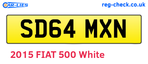SD64MXN are the vehicle registration plates.