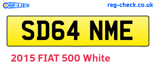 SD64NME are the vehicle registration plates.