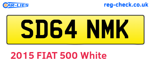 SD64NMK are the vehicle registration plates.