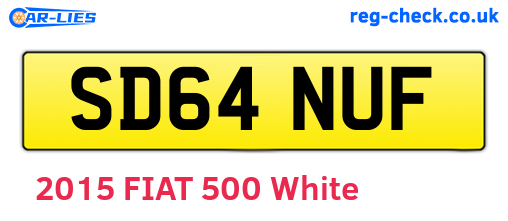 SD64NUF are the vehicle registration plates.