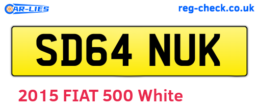 SD64NUK are the vehicle registration plates.