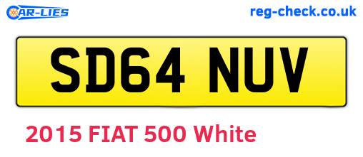 SD64NUV are the vehicle registration plates.