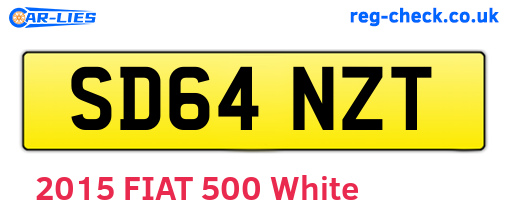 SD64NZT are the vehicle registration plates.