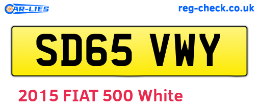 SD65VWY are the vehicle registration plates.