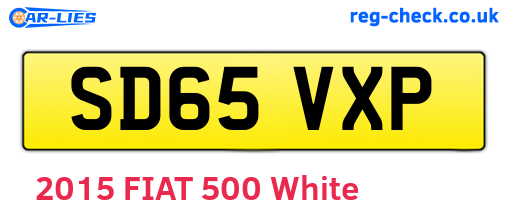 SD65VXP are the vehicle registration plates.