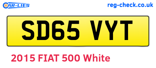 SD65VYT are the vehicle registration plates.
