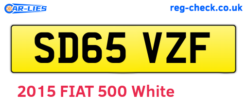 SD65VZF are the vehicle registration plates.