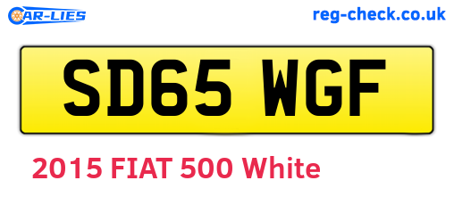 SD65WGF are the vehicle registration plates.