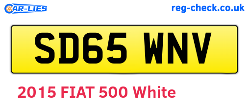 SD65WNV are the vehicle registration plates.