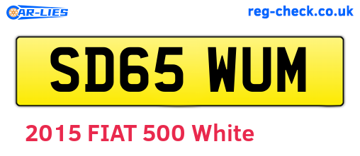 SD65WUM are the vehicle registration plates.