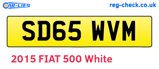 SD65WVM are the vehicle registration plates.